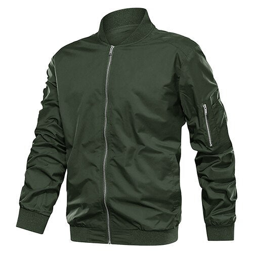 Autumn Men's Lightweight Bomber Jacket Coat Mens Spring Casual  Jackets Students Baseball Style Coats Outerwear Boys